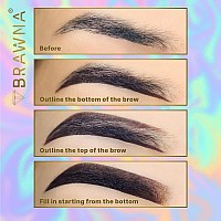 Brawna 6 Pcs Brow Pro Peel Off Pencils With 1 Sharpener Waterproof Eyebrow Mapping Pencil Microblading Supplies Brown