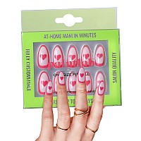 Paintlab Press On Nails 24 Piece Fake Nails With Glue Nail File Prep Pad Cuticle Stick Non Toxic Cruelty Free Long L