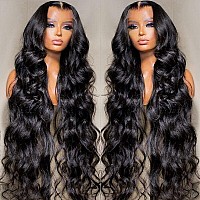 Meiking 34 Inch Lace Front Wig Human Hair Pre Plucked Body Wave Hd Lace Wig Human Hair For Women Glueless 13X4 Free Part Invisa