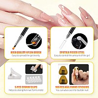 Nail Dual Forms For Polygel 120Pcs Coffin Shape Nail Forms For Builder Gel Reusable 12 Sizes Extension Acrylic Nail Molds Sets