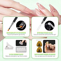 Nail Dual Forms For Polygel 120Pcs Stiletto Shape Nail Forms For Builder Gel Reusable 12 Sizes Extension Nail Molds Sets Poly