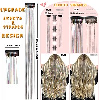 Missuhui Clip In Hair Tinsel 236Inch Fairy Hair Tinsel Clip In Glitter Hair Extensions Hair Tinsel Clips In Hair Extensions Spa