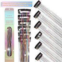 Missuhui Clip In Hair Tinsel 236Inch Fairy Hair Tinsel Clip In Glitter Hair Extensions Hair Tinsel Clips In Hair Extensions Spa