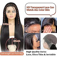 Straight Lace Front Wigs Human Hair Wigs For Women 180 Density 13X4 Hd Lace Front Wigs Human Hair Pre Plucked With Baby Hair 9A