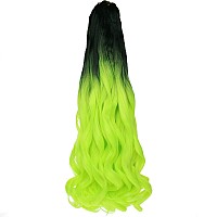 Unionbeauty Black Yellow French Curly Braiding Hair 22 Inch Pre Stretched Bouncy Braiding Hair With Curly Wavy Ends 8 Packs Fren