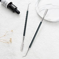 Fvion 2 Pcs Eyelash Lift Tool Stainless Steel Eyelash Separator Tool For Eyelash Eyebrow Perming Tinting Metal Lash Lift Rods