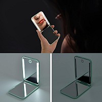 Kintion Rechargeable Pocket Mirror Double Sided 1X3X Magnification Compact Vanity Mirror 3 Color Lights Dimmable Small Port