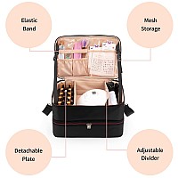 Ethereal Nail Polish Organizer Case Holds 4050 Bottles15Ml05Floz And Nail Lamp Double Layer Nail Polish Storage Bag For N