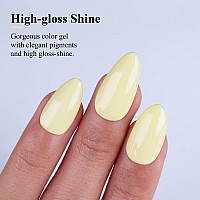 Imtiti Pastel Gel Nail Polish 1 Pcs 05 Fl Oz Creme Light Yellow Gel Polish Soak Off Led Uv Nail Gel Polish Neutral Spring Summ