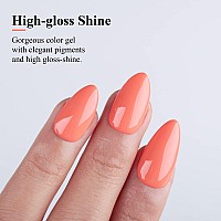 Imtiti Coral Gel Nail Polish 1 Pcs 05 Fl Oz Coral Peach Orange Gel Polish Soak Off Led U V Nail Gel Polish Diy Nail Art Starte