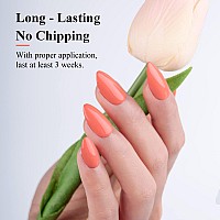 Imtiti Coral Gel Nail Polish 1 Pcs 05 Fl Oz Coral Peach Orange Gel Polish Soak Off Led U V Nail Gel Polish Diy Nail Art Starte