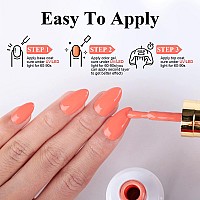 Imtiti Coral Gel Nail Polish 1 Pcs 05 Fl Oz Coral Peach Orange Gel Polish Soak Off Led U V Nail Gel Polish Diy Nail Art Starte