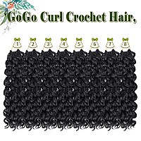 8 Packs Curly Crochet Hair For Women 14 Inch Gogo Curl Crochet Hair Water Wave Crochet Hair Soft Beach Curl Crochet Hair Synthet