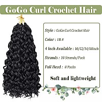 8 Packs Curly Crochet Hair For Women 14 Inch Gogo Curl Crochet Hair Water Wave Crochet Hair Soft Beach Curl Crochet Hair Synthet