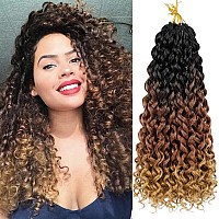 8 Packs Curly Crochet Hair For Women 18 Inch Gogo Curl Crochet Hair Ocean Wave Braiding Hair Soft Water Wave Crochet Hair Synthe