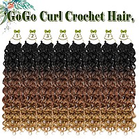 8 Packs Curly Crochet Hair For Women 18 Inch Gogo Curl Crochet Hair Ocean Wave Braiding Hair Soft Water Wave Crochet Hair Synthe