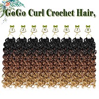 8 Packs Curly Crochet Hair For Women 14 Inch Gogo Curl Crochet Hair Water Wave Crochet Hair Soft Beach Curl Crochet Hair Synthet