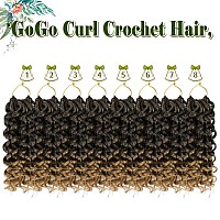 Gogo Curl Crochet Hair For Women 8 Packs Water Wave Crochet Hair 12 Inch Curly Braiding Hair Ocean Wave Crochet Hair Beach Curl