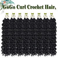 8 Packs Curly Crochet Hair For Women 18 Inch Gogo Curl Crochet Hair Ocean Wave Braiding Hair Soft Water Wave Crochet Hair Synthe