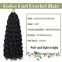 8 Packs Curly Crochet Hair For Women 18 Inch Gogo Curl Crochet Hair Ocean Wave Braiding Hair Soft Water Wave Crochet Hair Synthe