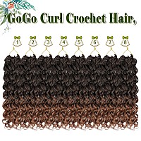 8 Packs Curly Crochet Hair For Women 14 Inch Gogo Curl Crochet Hair Water Wave Crochet Hair Soft Beach Curl Crochet Hair Synthet