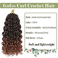 8 Packs Curly Crochet Hair For Women 14 Inch Gogo Curl Crochet Hair Water Wave Crochet Hair Soft Beach Curl Crochet Hair Synthet