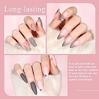 Larvall Beautpal Gel Nail Polish Set 10Pcs Nude Pink Gray Neutral Gel Polish Kit All Seasons Suitable Wedding Holiday Soak Off N