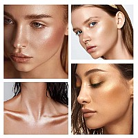 Maepeor Body Luminizer 6 Colors Waterproof Smooth Shimmer Face Body Glow Illuminator Nonsticky Liquid Body Highlight Illuminato