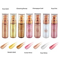 Maepeor Body Luminizer 6 Colors Waterproof Smooth Shimmer Face Body Glow Illuminator Nonsticky Liquid Body Highlight Illuminato