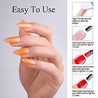 Imtiti Gel Nail Polish 1 Pcs 15Ml Translucent Glitter Coral Orange Color Soak Off Uv Led Nail Gel Polish Nail Art Starter Manic