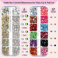 5100Pcs Face Gems Face Jewels With Makeup Glue Fittdyhe Multicolor Flatback Rhinestone With Nail Art Tools Dotting Tools Rhin