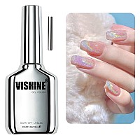 Vishine 16Ml Soak Off 9D Wide Cat Eyes Magnetic Gel Polish Bright Silver Uv Gel Nail Polish Enamel Lacquer Glitter Velvet Nail A