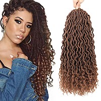 Goddess Locs Crochet Hair 6 Packs 20 Inch Curly Faux Locs Crochet Hair For Black Women Crochet Prelooped Curly Hair Soft Cro