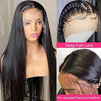 Straight Lace Front Wigs Human Hair 13X4 Transparent Hd Lace Front Wigs Human Hair Pre Plucked 180 Density Brazilian Virgin