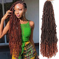 Faux Locs Crochet Hair Copper Red Soft Locs 30 Inch 7 Packs Ginger Long Crochet Locs Goddess Locs Natural Synthetic Pre Looped C