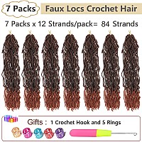 Faux Locs Crochet Hair Copper Red Soft Locs 30 Inch 7 Packs Ginger Long Crochet Locs Goddess Locs Natural Synthetic Pre Looped C