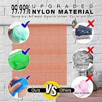 Ujfqbh 3 Pieces African Exfoliating Net African Net Long Net Bath Sponge Exfoliating Shower Body Scrubber Back Scrubber Skin Smo