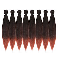 Difunee Prestretched Braiding Hair 30 Inch 8 Packs Ombre Orange Super Long Braiding Hair For Twist Or Box Braids Yaki Textur