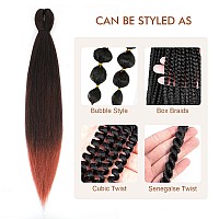 Difunee Prestretched Braiding Hair 30 Inch 8 Packs Ombre Orange Super Long Braiding Hair For Twist Or Box Braids Yaki Textur