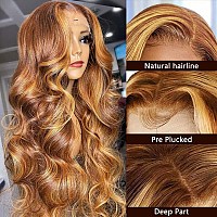 26 Inch Ombre Lace Front Wigs Human Hair 527 Colored Human Hair Wig For Women 180 Density Ombre Body Wave Lace Frontal Wig Hum