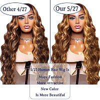 26 Inch Ombre Lace Front Wigs Human Hair 527 Colored Human Hair Wig For Women 180 Density Ombre Body Wave Lace Frontal Wig Hum