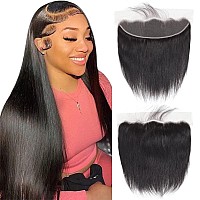 Qthair 14A Indian Straight Virgin Hair 100 Unprocessed Straight Human Hair Weave For Black Women 22 13X4 Frontal