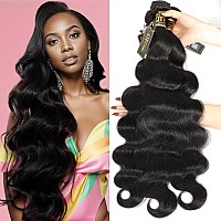 Qthair 14A Brazilian Virgin Body Wave Hair Bundle 32 32Inch Natural 100 Unprocessed Brazilian Virgin Hair Body Wave Long Hair B