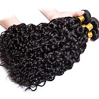 Menalue Water Curly Bundles 16 18 20 Inch Brazilian Virgin Human Hair Water Wave 3 Bundles 100 Unprocessed Wet And Wavy Human H