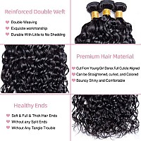 Menalue Water Curly Bundles 16 18 20 Inch Brazilian Virgin Human Hair Water Wave 3 Bundles 100 Unprocessed Wet And Wavy Human H