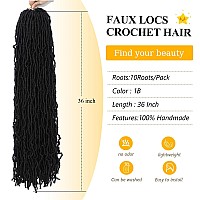 Faux Locs Crochet Hair For Black Women Soft Locs 36 Inch 8 Packs Crochet Faux Locs For Butterfly Locs Crochet Hair Pre Looped Cu