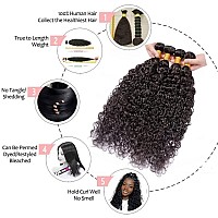 Menalue Human Hair Bundles Water Wave 4 Bundles 22 24 26 28 Inch 10A Brazilian Virgin Deep Curly Bundles Human Hair For Women 10