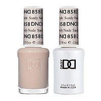 Dnd Gel Polish Set Sheer Collection Uvled Gel Polish And Air Dry Nail Lacquer Matching Chipfree Polish Duo 858 Sandy Nude