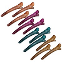 Yission 12 Pcs Hair Clips For Styling Sectioning 31 Inch No Crease Duck Billed Alligator Hair Barrettes For Women Girls