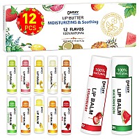 Dmsky 12 Pack Lip Balm Natural Lip Balm Bulk With Vitamin E And Coconut Oil Moisturizing Soothing Chapped Lips Gifts For Wome